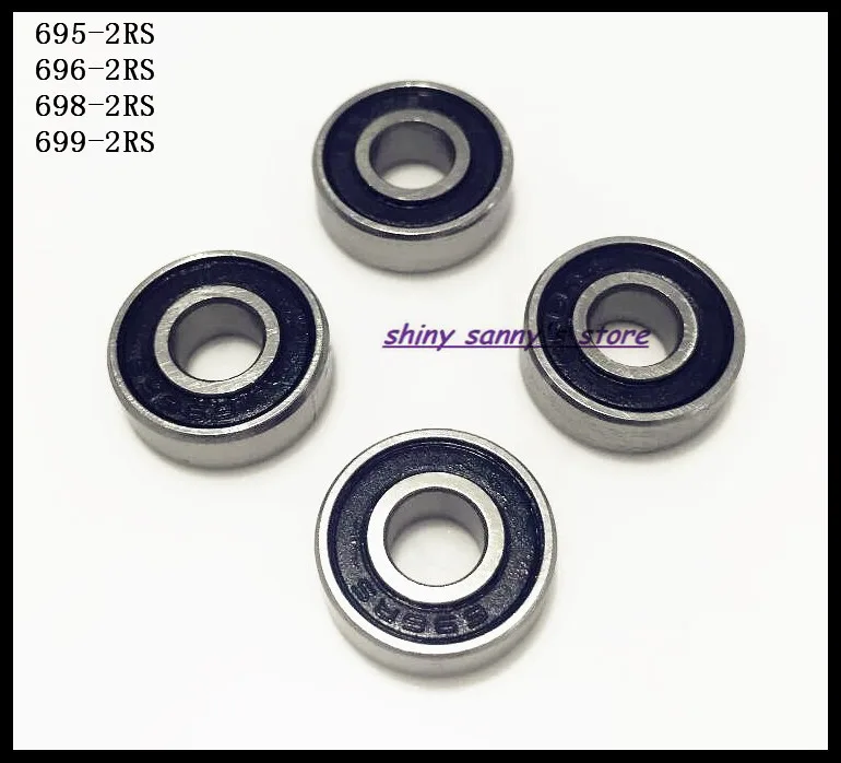 

30 pcs/Lot 695-2RS, 696-2RS, 698-2RS, 699-2RS Rubber Sealed Ball Bearing Miniature Bearing Brand New