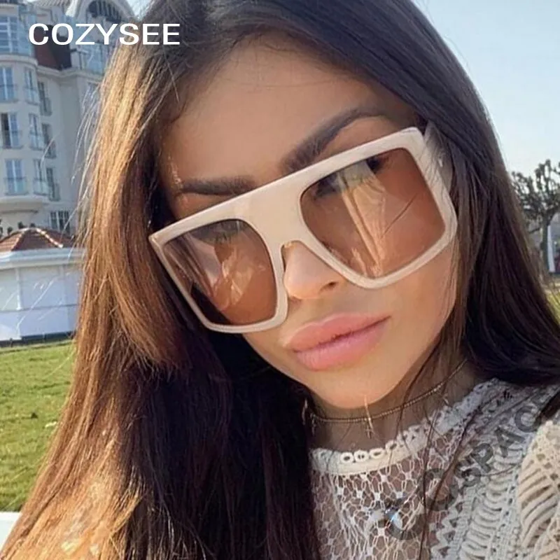 Солнцезащитные очки оверсайз для мужчин и женщин винтажные Роскошные брендовые