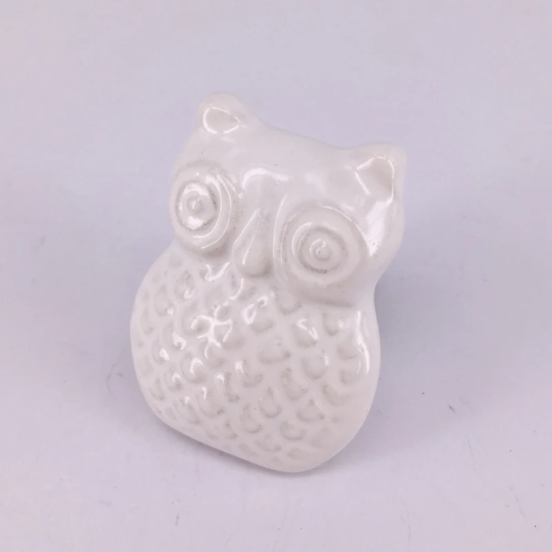 Уникальная керамическая рукоятка в форме совы Белый Декоративный ящик для