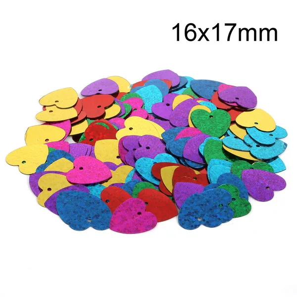 16x17mm about 250pcs 7 стилей, лазерная блестка, смешанные цвета, 20 г, детская одежда, блестки, шитье, Свадебное Ремесло, для женщин, детей, сделай сам, аксессуары для одежды - Цвет: 16x17mm about 250pcs