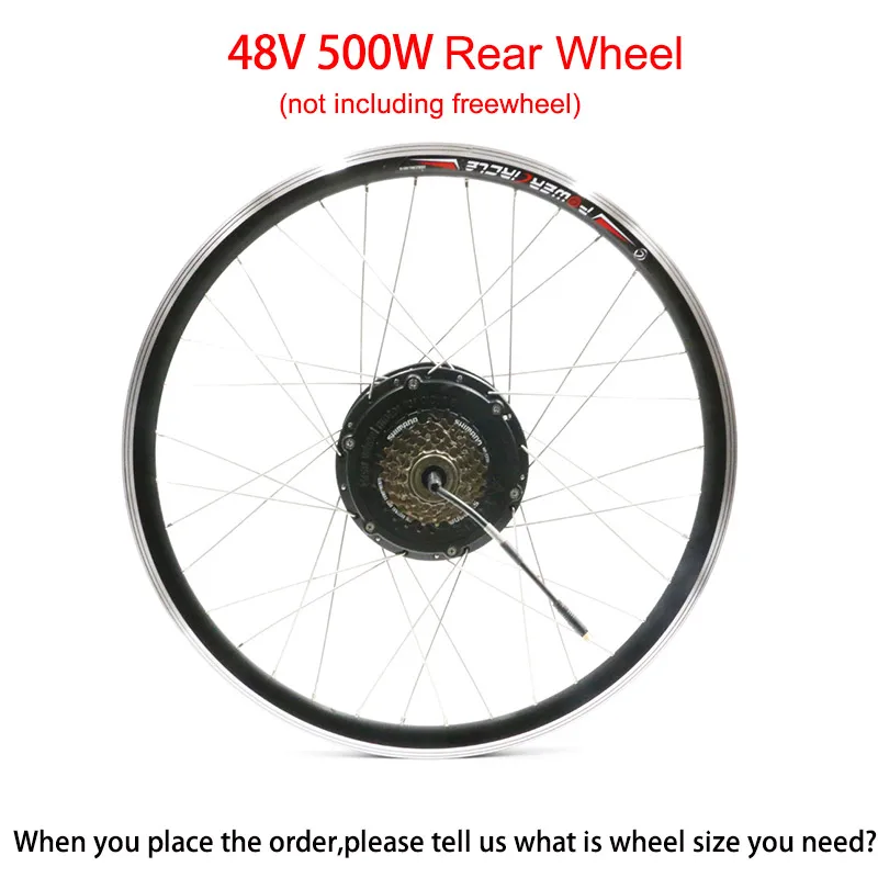 48v500wrearwheel Комплект для электрического велосипеда 36 В/48 В, высокоскоростное моторное колесо 2" 24" 2" 700C, Бесщеточное зубчатое колесо для электрического велосипеда, комплект для преобразования - Цвет: 48v500wrearwheel