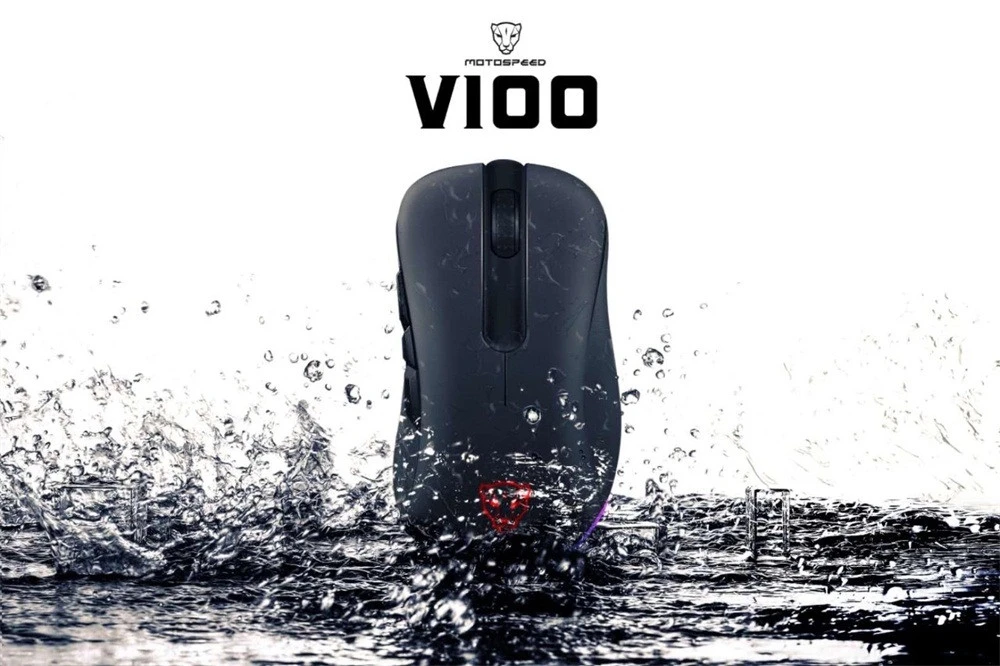 Motospeed новая V100 Проводная игровая мышь черная опция подсветка 6200 dpi профессиональная для переключения RGB Esport игровая мышь