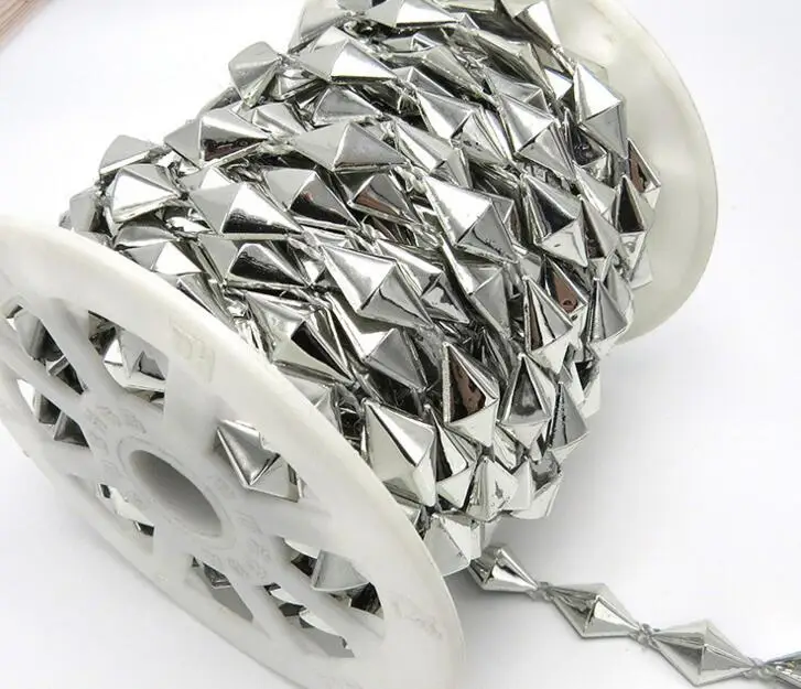 20 ярдов алмазные наконечники бусины с УФ покрытием отделка цепи для шитья Apperal Bag