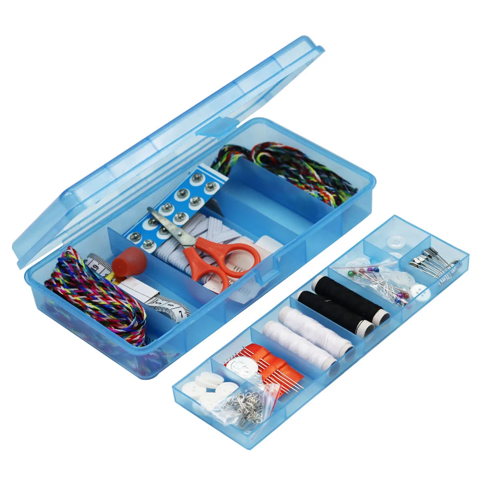

Plastic Sewing Box Kit Accessories Quilting Thread Stitching Embroidery Craft Sewing Kits with Case