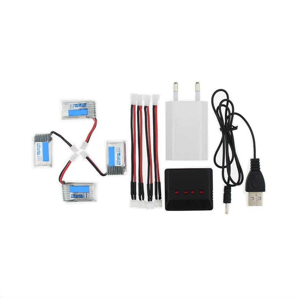 Зарядное устройство для квадрокоптера Eachine E010 Furibee F36 JRC H36 NH010 150 мАч 4 шт. | Игрушки и