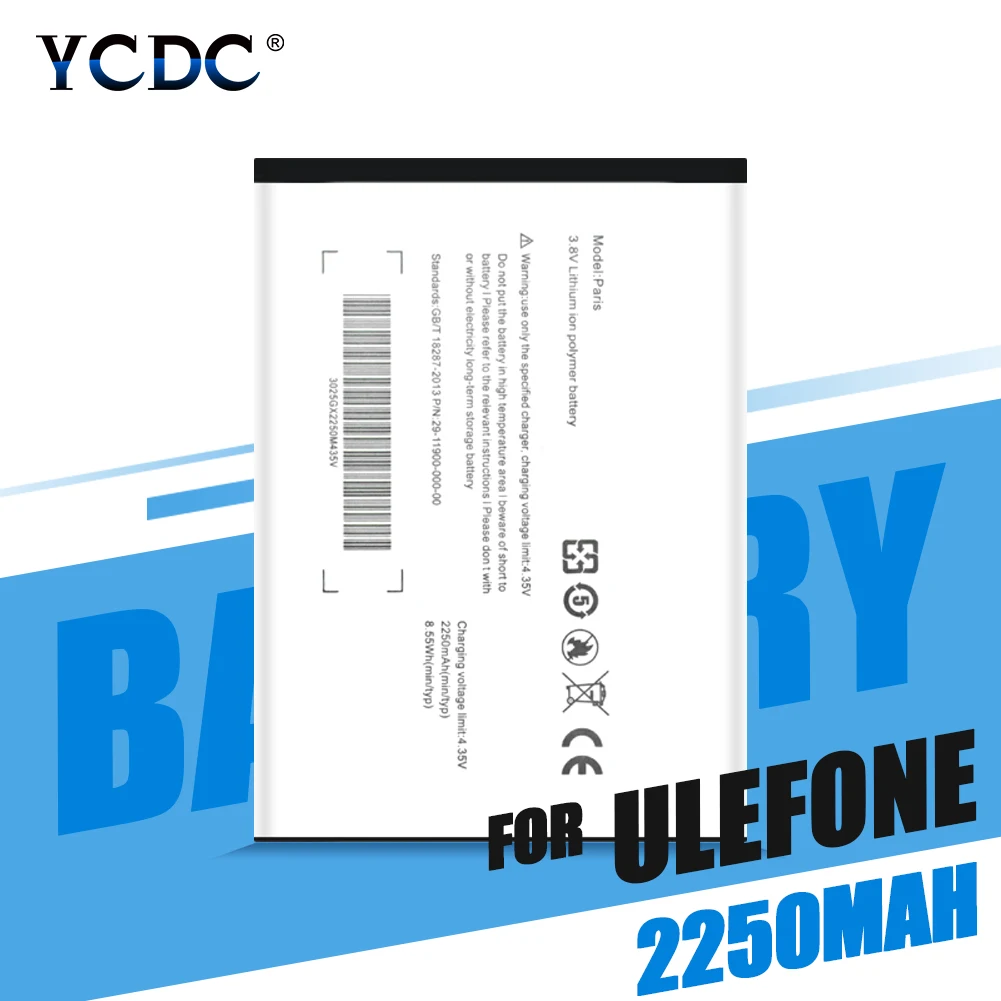 3 8 V 2250mAh Мобильный телефон Батарея запасная часть телефона клетки для Ulefone