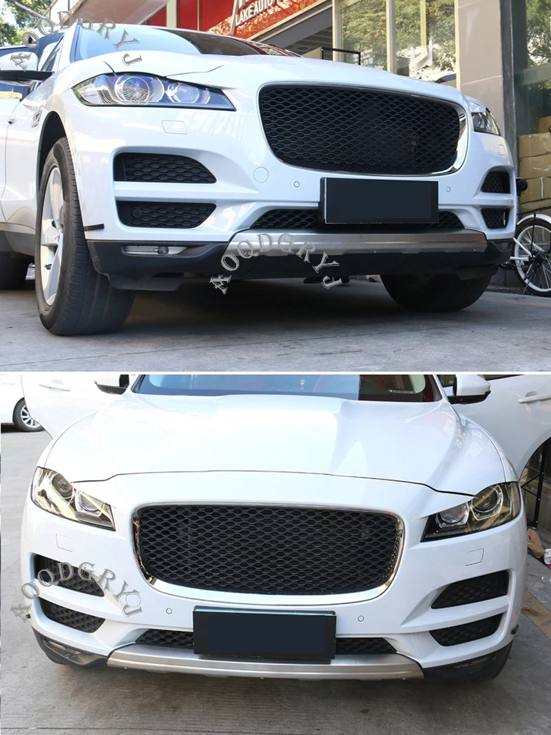 2 шт. автомобильный Стайлинг для Jaguar F-PACE 2,0 t Общая версия- передний и задний нержавеющий бампер противоскользящая защитная накладка