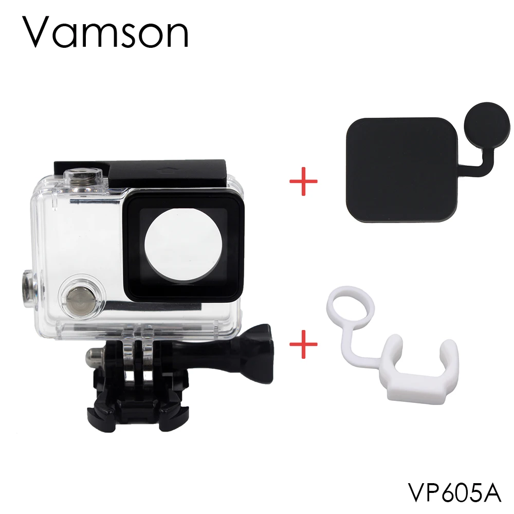 Vamson для Go Pro Аксессуары Водонепроницаемый чехол 60 м Подводные детали Крышка корпуса каркасная конструкция для Gopro Hero 4 3+ VP605 - Цвет: VP605A