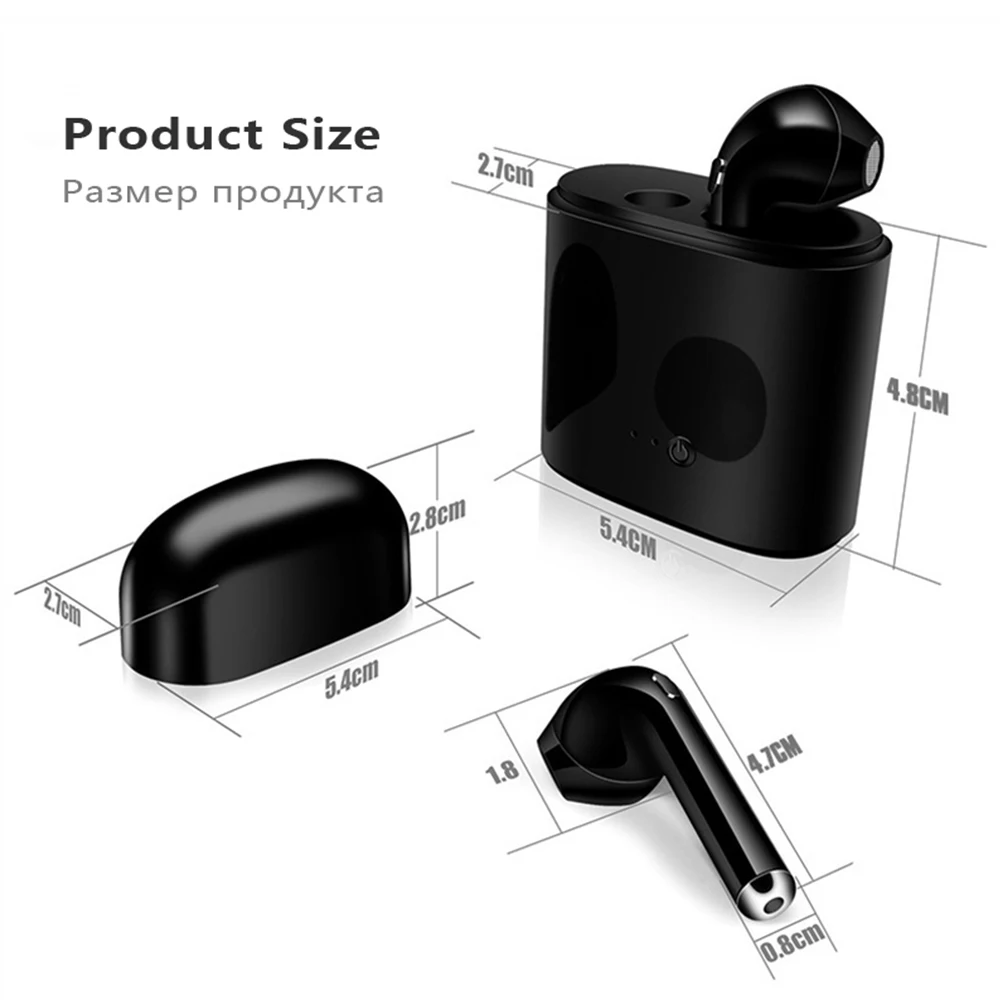 DOOLNNG Hot Sell i7s TWS Mini Wireless Bluetooth Earphone Stereo Earbud Headset With Charging Box Mic For All Smart phone | Электроника