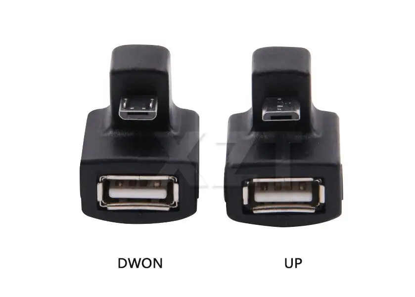 

180 Degree Up Down Right Angled V8 Micro USB OTG to USB 2.0 Female Extension Adapter connector for Smart phone