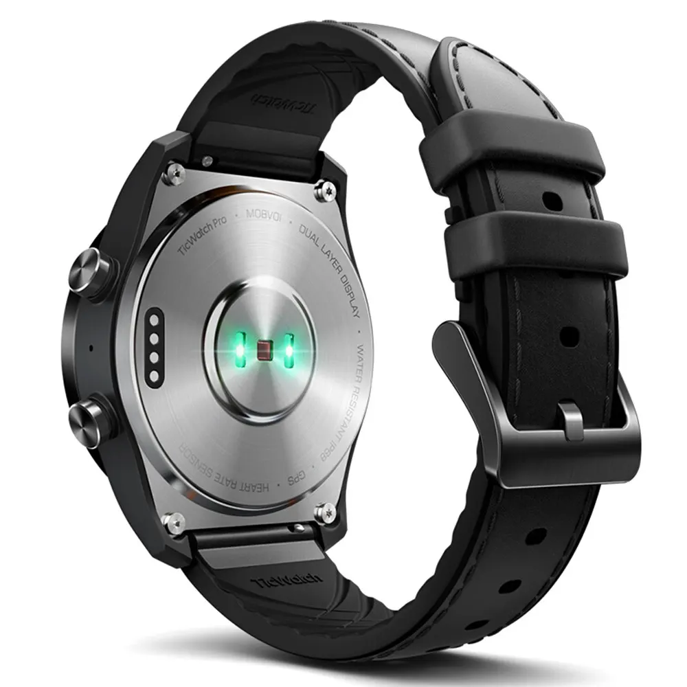 Смарт-часы Ticwatch Pro, Bluetooth, IP68, многослойный дисплей, Поддержка NFC платежей/Google Assistant, одежда OS от Google, 415 мАч, часы