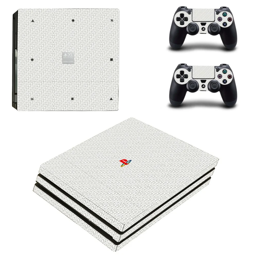 Чистый цвет белый черный PS4 Pro наклейка на кожу Виниловая для Playstation 4 консоль и 2