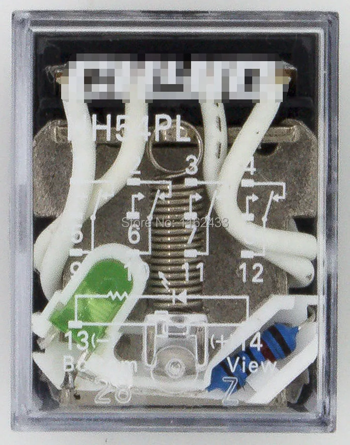 HH54PL DC 24V электромагнитное реле со светодиодным индикатором HH54P MY4 серии 24VDC HH54P-L MY4NJ