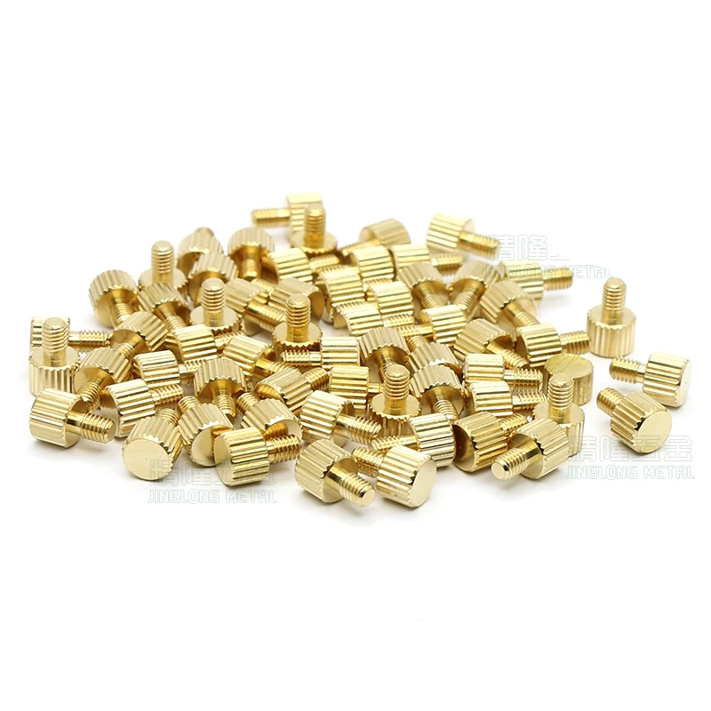 50 шт M3 * 4 5 ручной винт с накатанной головкой затягивающий спиральный m3 латунные