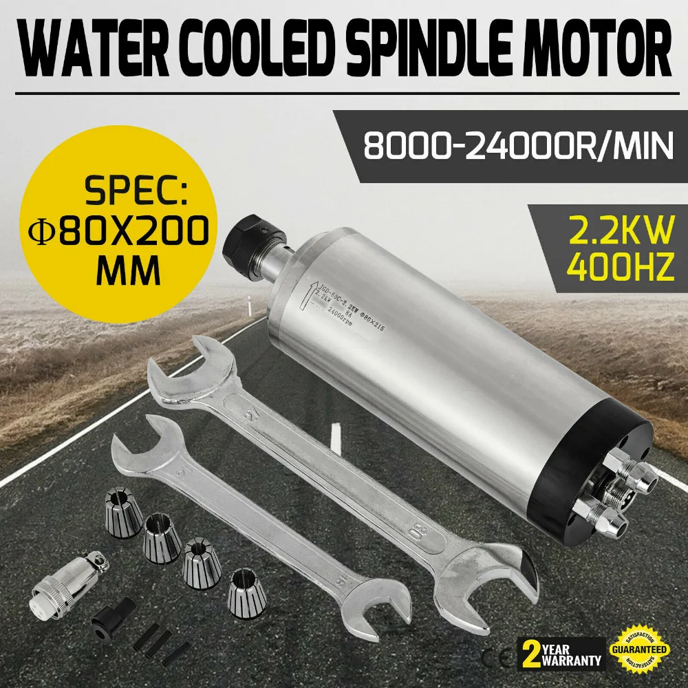

220V High Speed Water Cooled Spindle Motor Engraving Milling & Grinding2.2KW