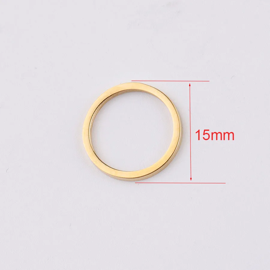 20Pcs 15MM Steel Color Stainless steel Pendant Circle Shape Round Connector Charms for DIY Women Jewelry Making Wholesale | Украшения и