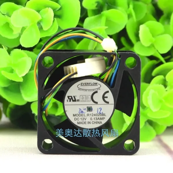 Оригинальный вентилятор EVERFLOW R124020BL 4020 12 в А с двойным шарикоподшипником и 4