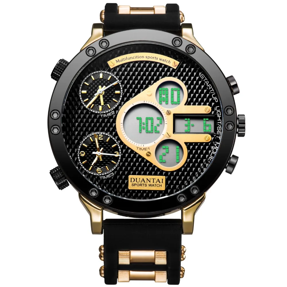 6,11 DUANTAI часы мужские Роскошные Кварцевые спортивные часы Relojes Hombre часы мужские водонепроницаемые PU ремешок Круглый