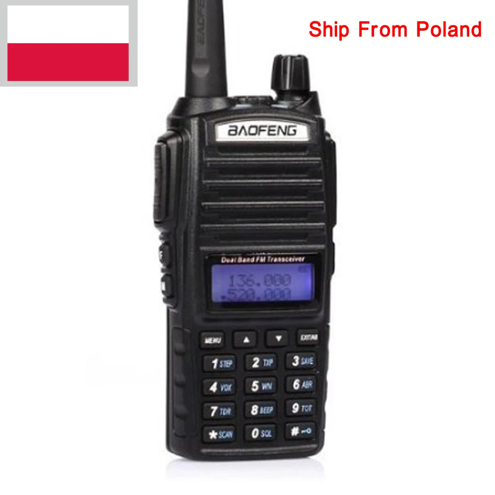 

New Baofeng UV-82 Dual-Band 136-174/400-520 MHz FM Ham Two-way Radio +earpiece in Poland/Spain stock 3 days Receive