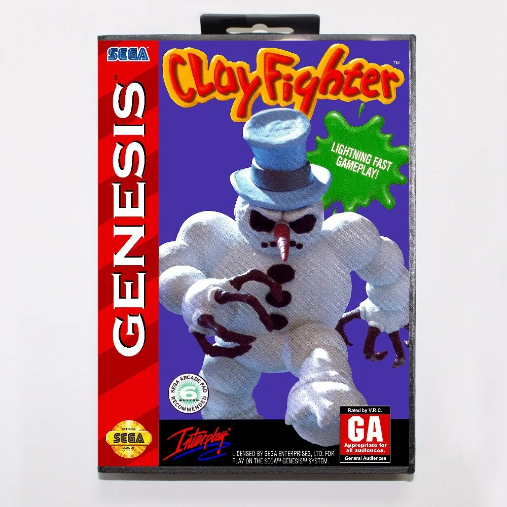 Игровой картридж Clayfighter 16 бит игровая карта MD с розничной коробкой для Sega Mega Drive
