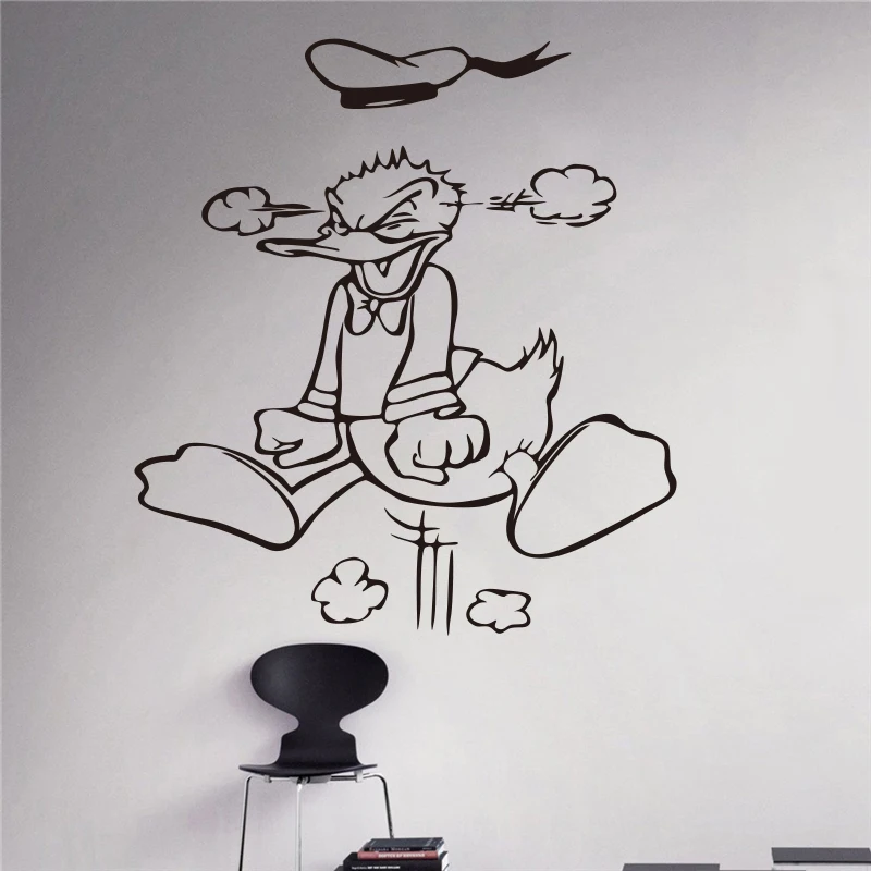 

Creative New angry Donald Duck Custom Kids Name baby wall stickers for kids rooms home decoration wall stickers