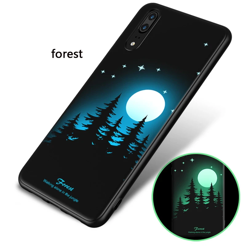 Huawei P20 Lite чехол Световой волк Cose для huawei Pro P10 Honor 10 Звездное Небо звездное Мягкие TPU