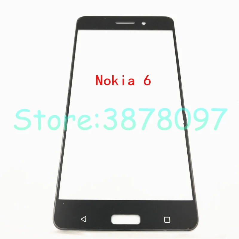 10 шт./лот панель сенсорного экрана для Nokia 3 5 6 7 Plus 8 переднее внешнее стекло топ