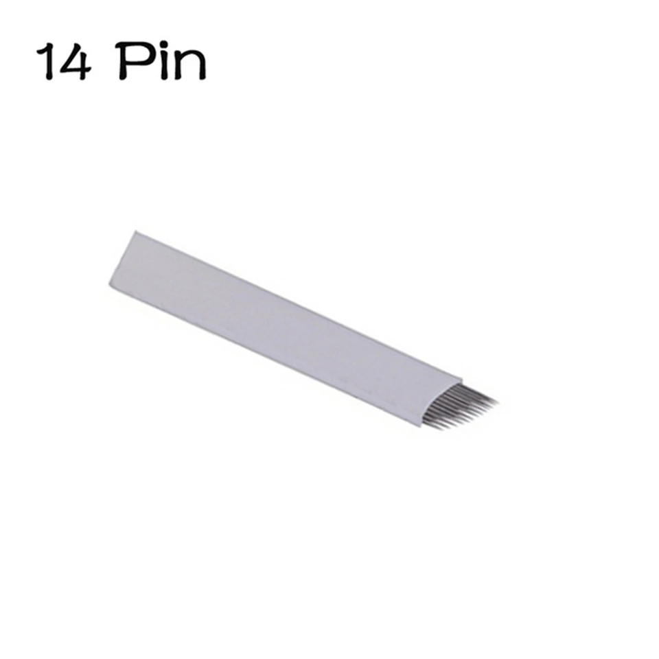 Иглы для микроблейдинга бровей 14 шт. 100 шт.|microblading pin|agujas microbladingmicroblading pins |