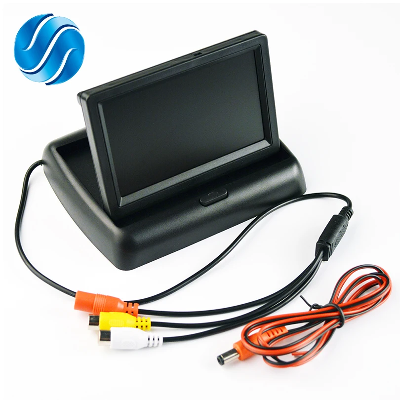 2In1Car Parking System Kit Wireless4.3 &quotTFT ЖК-монитор складной HD экран дисплей + Автомобильная
