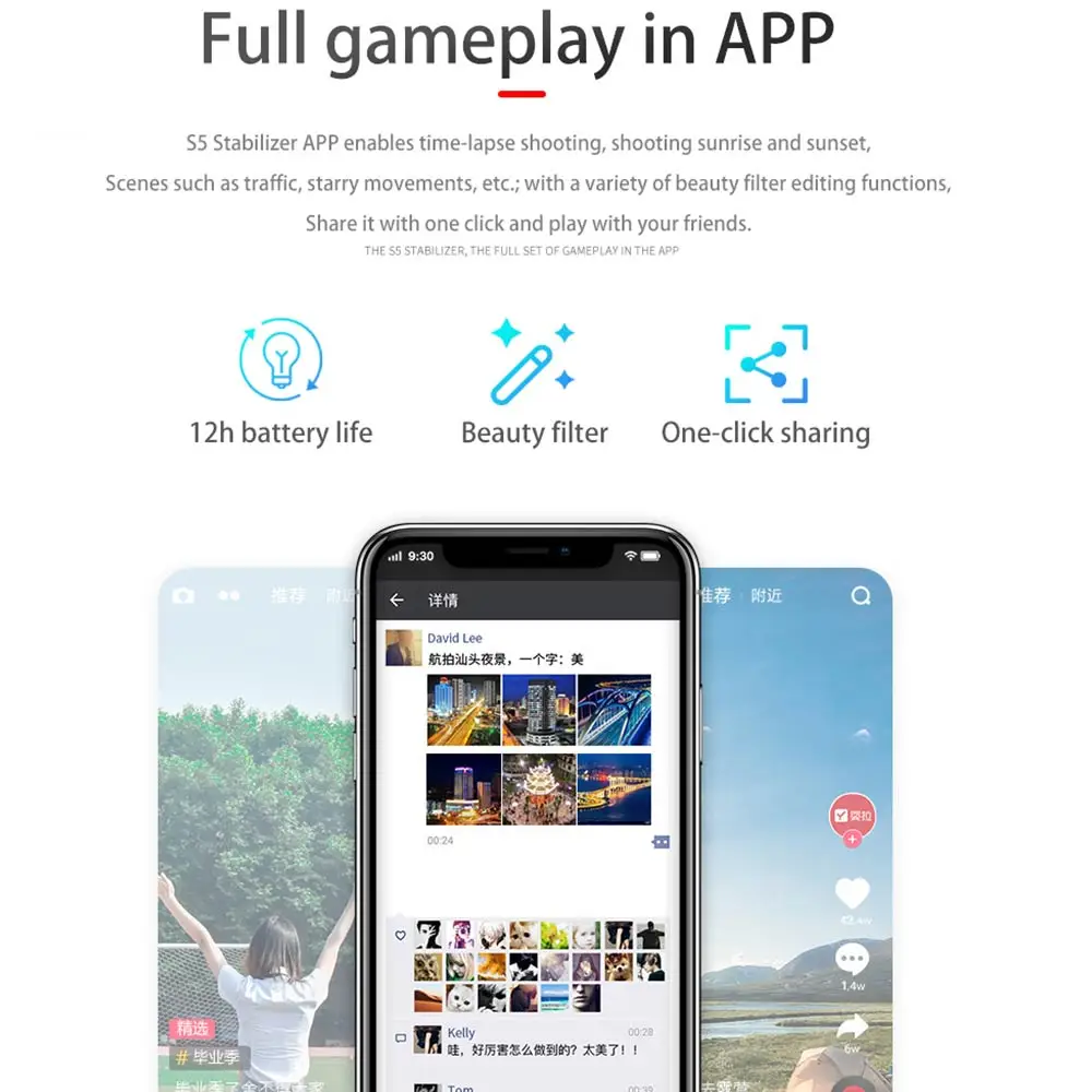 XINGSHETU шарнирный 3 осевой держатель для смартфонов iphone 6S 6 и Android Gopro 3/4/5/6 Спортивные