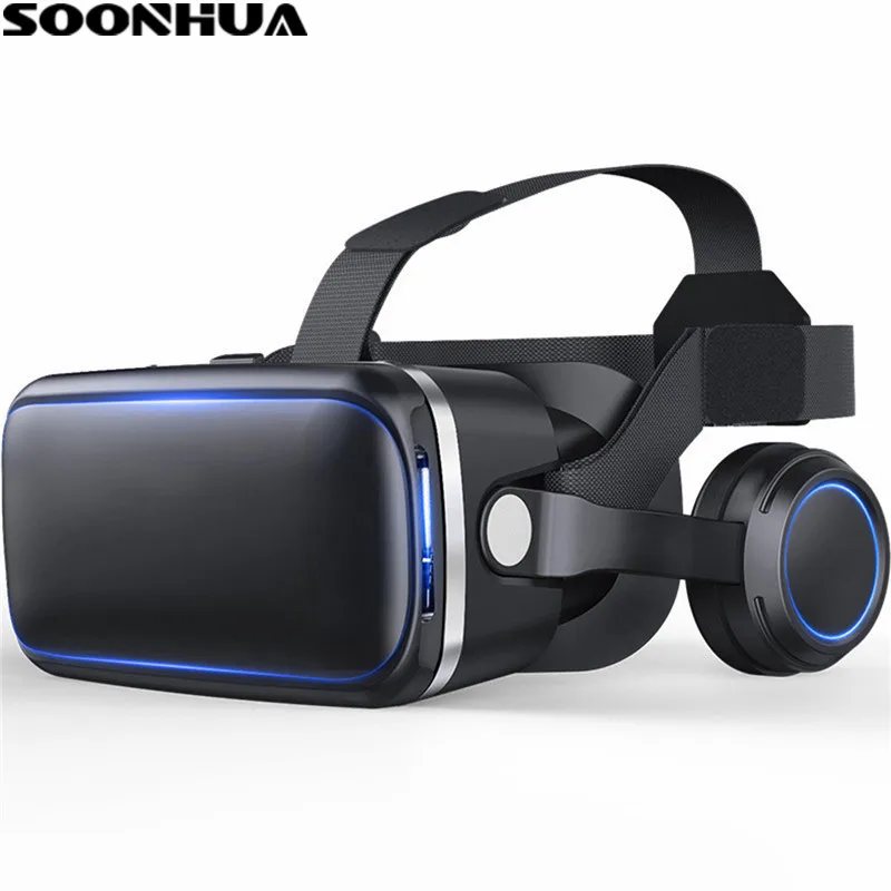 SOONHUA виртуальной реальности VR Box 3D очки шлем Панорамное видение Hi Fi стерео звук