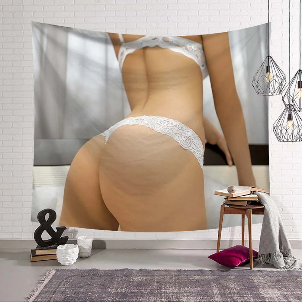 1 шт., хит, 60x51 дюймов/80x60 дюймов, Одноместный мужской Настенный декор для гостиной, с принтом, сексуальный красивый подвесной гобелен, спальный коврик для влюбленных в спальню