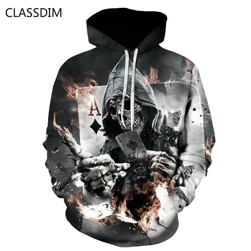 3D Printing Sweatshirts 2018 New Fashion Men's Hooded Hoodies Men and Women Sportswear Pullovers Loose | Мужская одежда