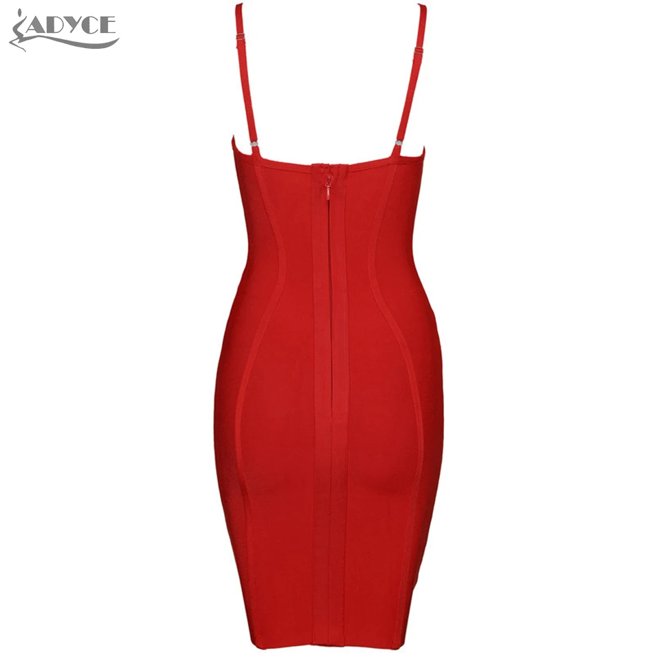 Adyce 2019 Новое модное летнее Бандажное платье сексуальное женское Красное