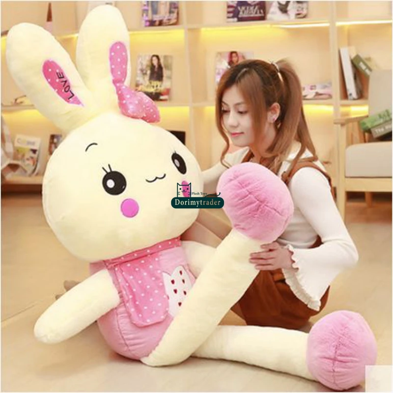 Dorimytrader милый мягкий Большой Аниме кролик плюшевая кукла мультфильм kawaii розовый