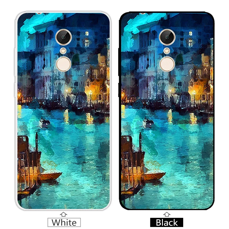 for Xiaomi Redmi 5 Transparent TPU Phone Cases Silicone Back Cover 5.7 inch Protector Redmi5 Hongmi Brick Road Capa |