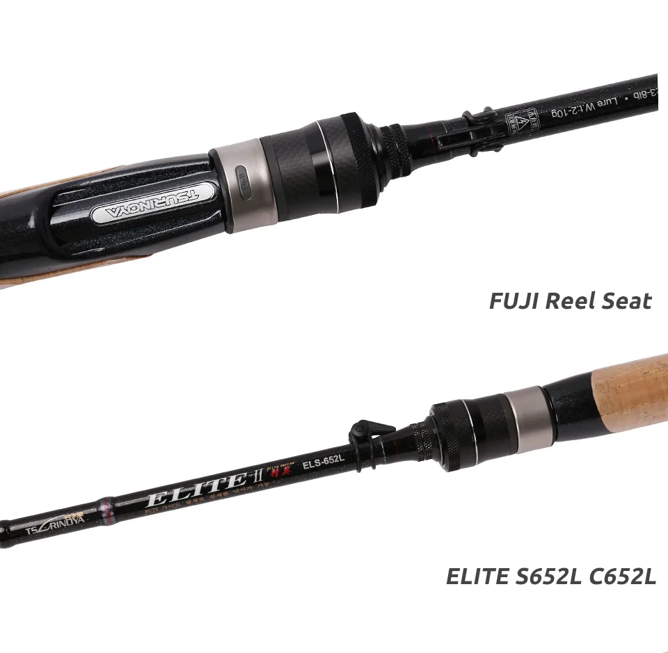 TSURINOYA ELITE II литейная Удочка 1,95 м 1,98 м 2,13 м 2 секции L/ML удочка для ловли кальмаров щуки из углеродного волокна
