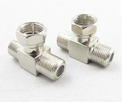 3 шт. VHF/UHF ТВ прямоугольный 1 F штекер на 2 гнездовой разъем типа T|female plug|male female plugangle