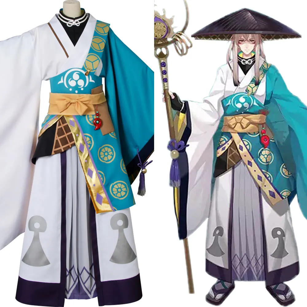 Yin Yang Master Onmyouji Aobouzu костюм для косплея кимоно Хэллоуина карнавала Рождества