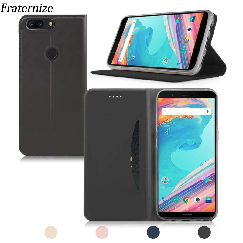 Роскошный чехол книжка для OnePlus 5 T бумажник из искусственной кожи 5T A5010