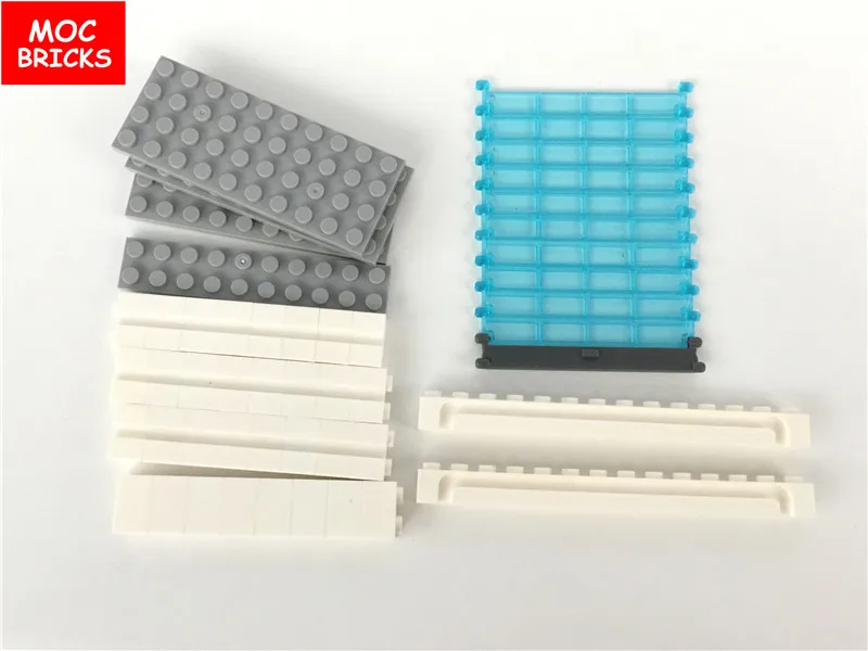 4 компл./лот кубики MOC DIY гаражные роликовые двери с ручкой подходит 4219