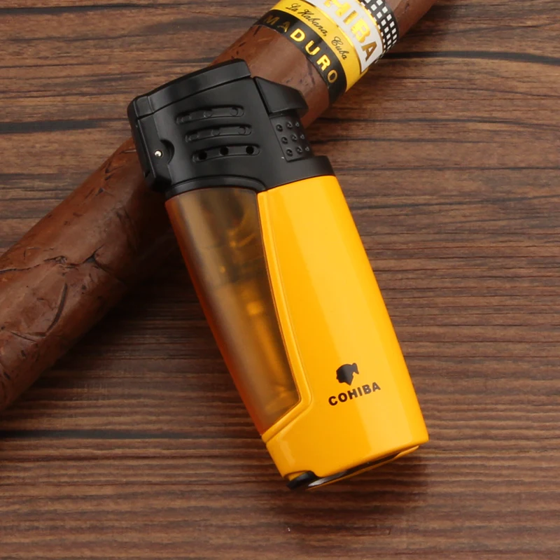 COHIBA газовая ветрозащитная Зажигалка металлический Карманный прикуриватель 3