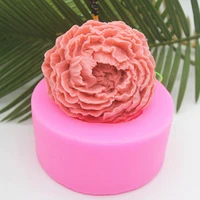 3d peony vent clip chocolate mould cake decorative mold gypsum decoration craft making tool handmade flower soap silicone mold