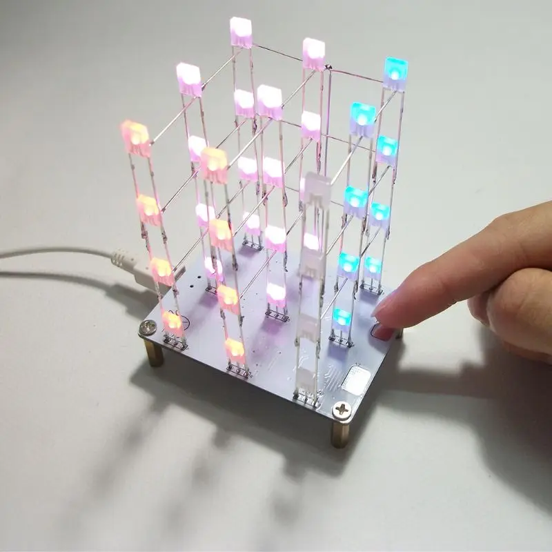 Diy электронный набор 3x3x4 куб разноцветный светодиодный светильник Наборы для