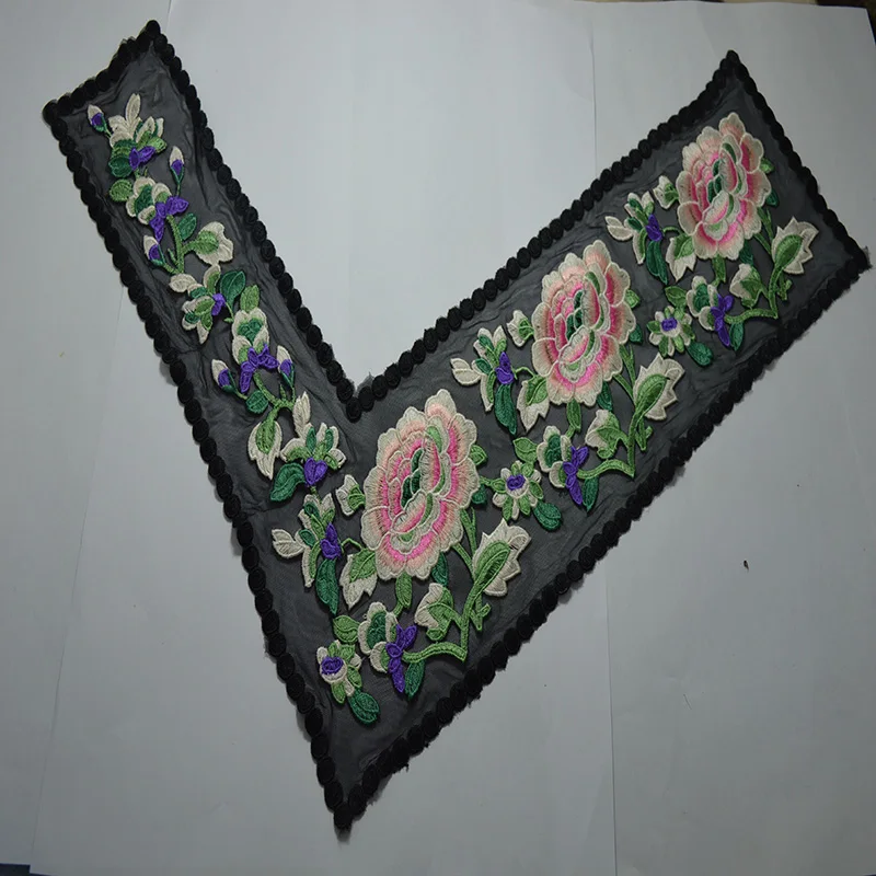 (1 шт./лот) Китайский древний костюм воротник вышитый Полиэстер Кружевной