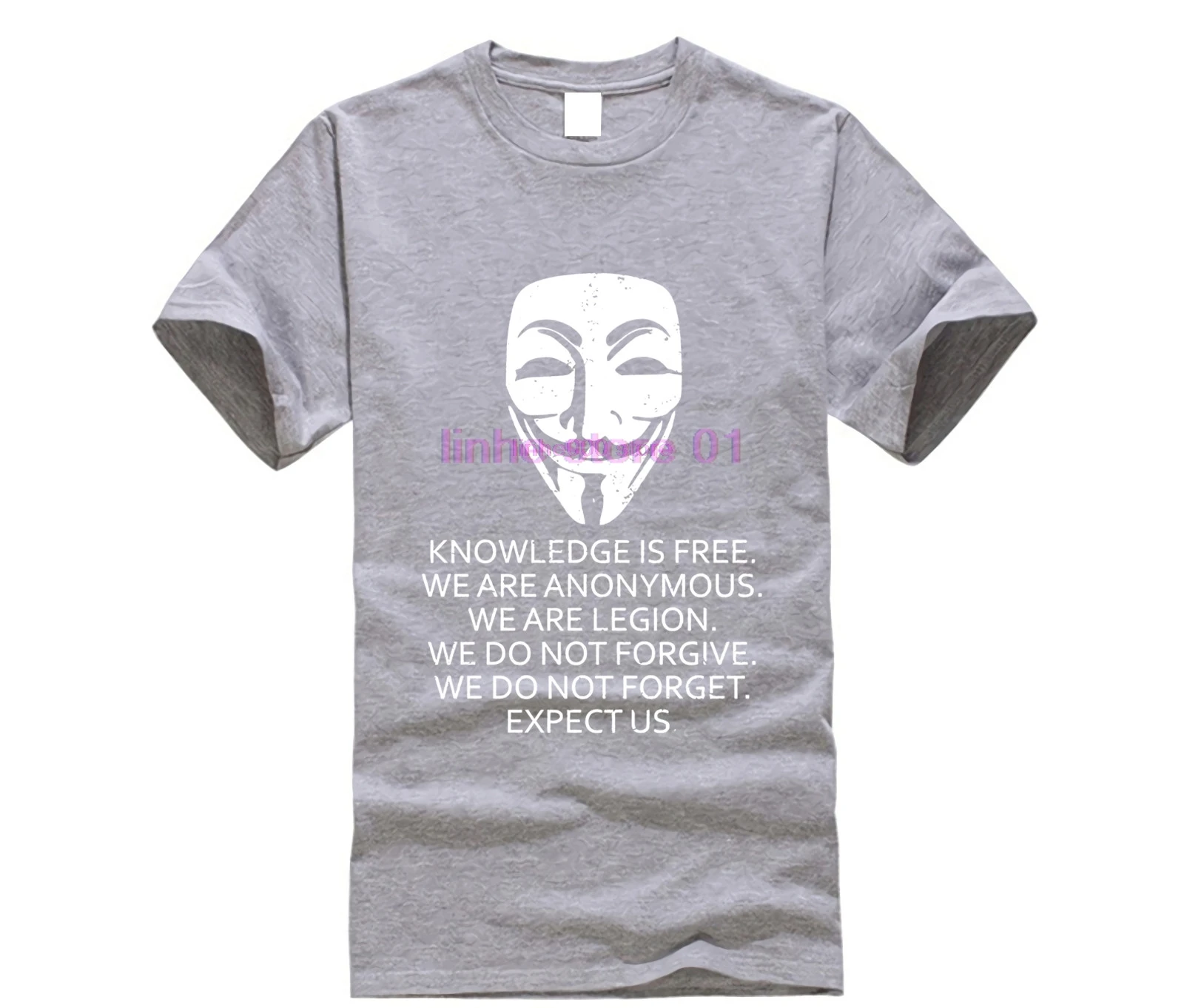 Познание свободная футболка Guy We Are Fawkes Anonymous Computer Science Hacker 2019 дизайн мужская