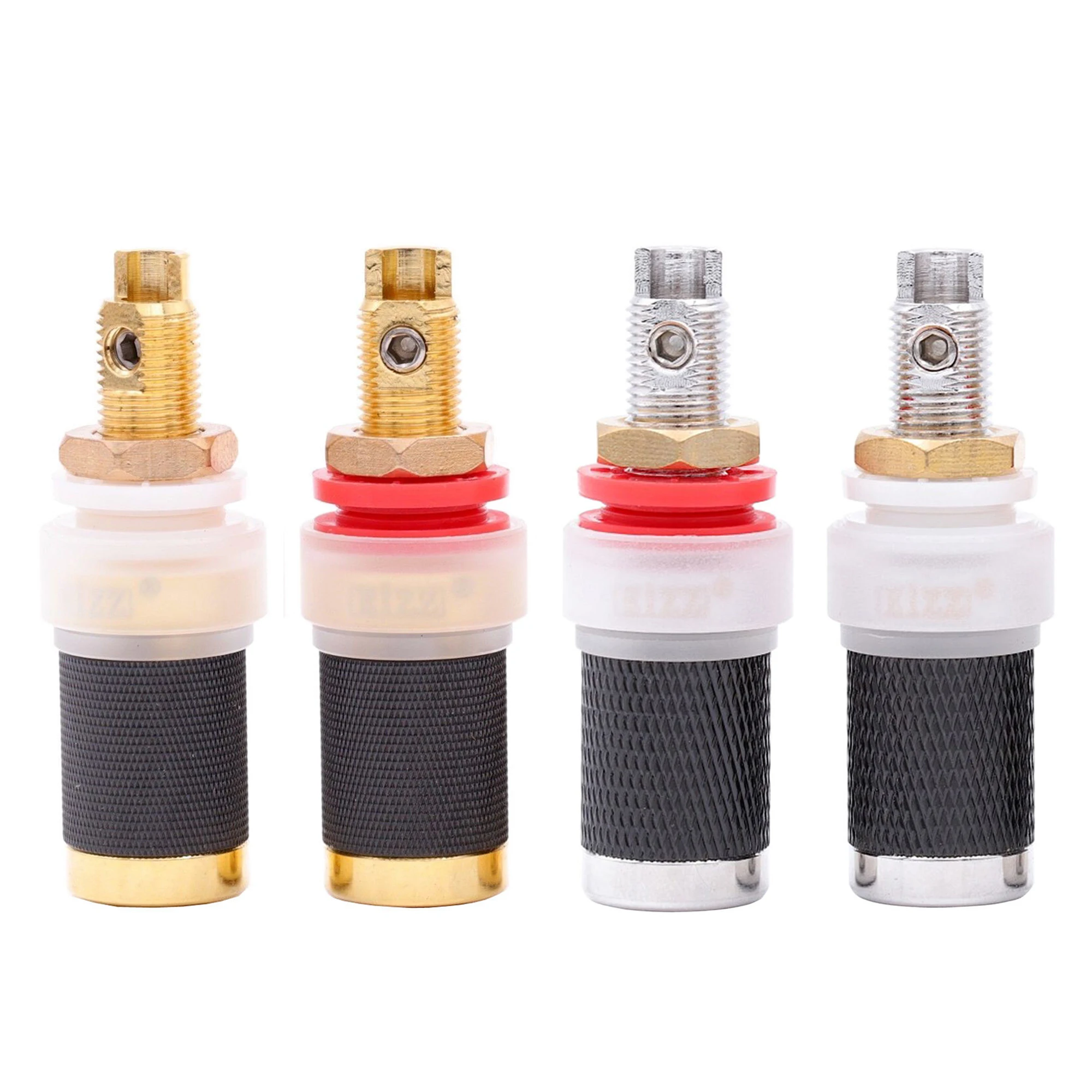 

SPEAKER TERMINAL EIZZ High End Gold Plated/ Rhodium Plated Copper Amplifier Binding Post Banana Plug Jack Socket Audio Connector