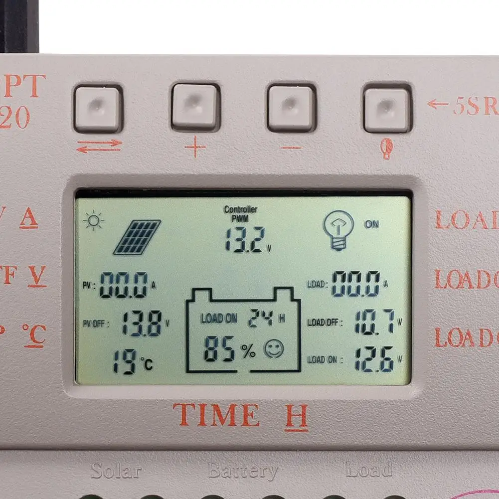 MPPT Solar Charge Controller 20A LCD Display Regulator 12V 24V + 5 pair M/F Safety Seal Ring Waterproof Connector | Обустройство дома