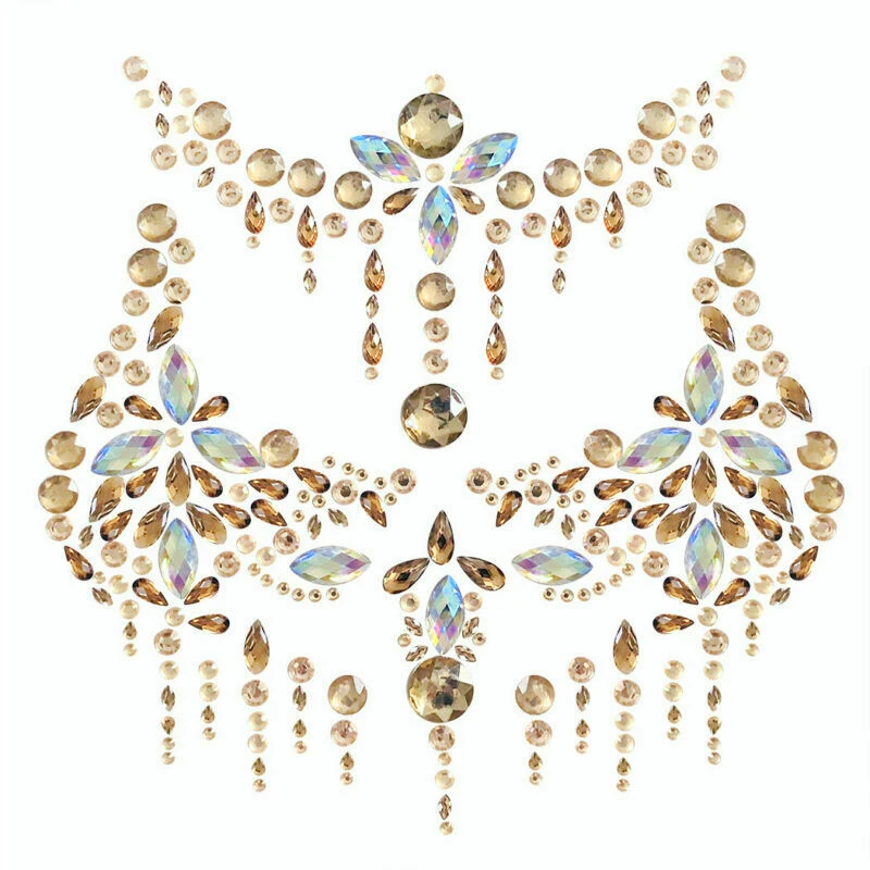 Блестящие Украшения для тела женщин наклейка татуировки с кристаллами груди