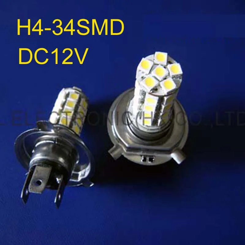 High-intensity 5050 34SMD 12V 6W H4 car led lights,H4 auto led lamps free shipping 20pcs/lot